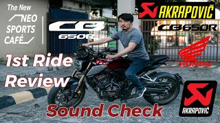 Honda CB650R review amp sound check of Akrapovic full system [upl. by Anada362]