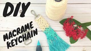 DIY Macrame Keychain Tutorial [upl. by Atiuqihc]