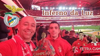 Jogo do BENFICA 🔴⚪ Vôo da Águia 🦅 Espetáculo de Luzes  ESTÁDIO DA LUZ Infernodaluz [upl. by Cloutman]