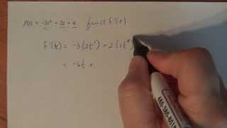 Differential Calculus Finding the derivative of a quadratic equation [upl. by Randa28]