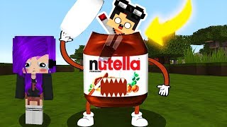 O MONSTRO SECRETO DE NUTELLA ENGOLIU O WIIZINHO NO MINECRAFT [upl. by Ecined120]