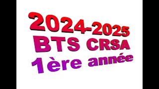 20242025  BTS 1 CRSA  COR EVAL SYNTHESE 02 [upl. by Seluj]