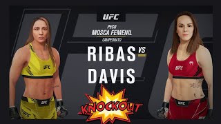 Ribas vs Davis UFC PESO MOSCA FEMENIL CAMPEONATO ¡ KNOCKOUT [upl. by Jauch]