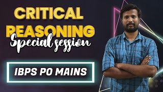 CAN U SCORE 8  IBPS PO MAINS  CRITICAL REASONING  MR ABITH [upl. by Yenolem]