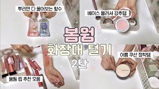 파우치 털기 2탄 오직 가성비템만 사는 봄웜 미대생 동생의 화장대 🩰  여름 쿠션 추천 • 렌즈 정착템 • 뽀용 블러셔 • 첫사랑 향수 • 홈케어기기 • 봄웜립모음 🌸 [upl. by Lewison830]