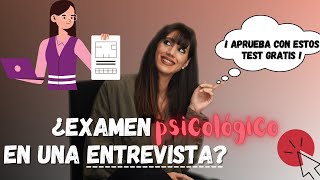 👀🙌¿Examen psicológico en una ENTREVISTA  Aprueba con estos TEST GRATIS [upl. by Hanauq]