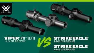 Strike Eagle® 18x24 FFP vs Strike Eagle® 18x24 SFP vs Viper® PST Gen II 16x24  FAQ [upl. by Oirasor]