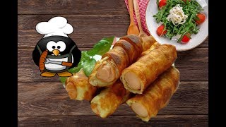 Rezept Würstchen im Teigmantel Wiener Wienerwürstchen im Teig fast wie HotDog [upl. by Ahselrak]