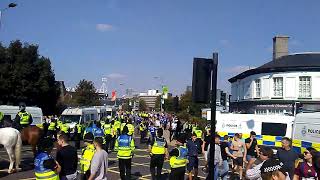 IPSWICH AND NORWICH FANS OUTSIDE IPSWICH TRAIN STATION [upl. by Waverly]