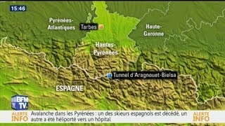 Un mort et un blessé dans une avalanche dans les Pyrénées [upl. by Rehpoitsirhc]