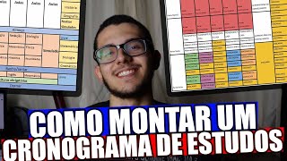 COMO MONTAR UM CRONOGRAMA DE ESTUDOS PARA O ENEM [upl. by Ansilma436]