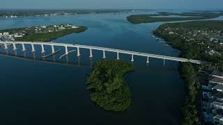 Beautiful view of the Indian River Lagoon and Wabasso Beach Rd high bridge [upl. by Ethban]