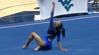 Nia Dennis  floor routine from the 2021 NCAA gymnastics regionals [upl. by Eniloj]