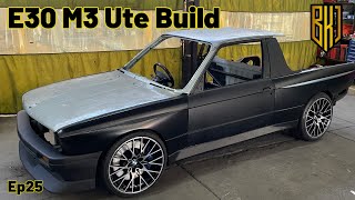 E30 M3 Ute build ep25 Installing the Clutch Gearbox Headers and Seats [upl. by Naquin174]