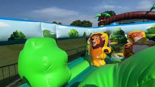 Race through the jungle with our giant inflatable brand new for DinoROAR [upl. by Xanthus472]