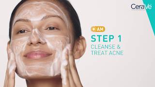 Simple Routine for Acne Prone Skin  Cerave [upl. by Airrat]