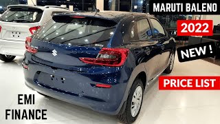 New Maruti Suzuki Baleno Price List 2024  EMI Finance OnRoad Price and Features Details  Baleno [upl. by Moll]