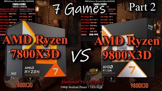 7800X3D vs 9800X3D  7 Games Tested  Benchmark Comparison Part 2  7900 XTX 9800x3d 7800x3d [upl. by Busch]