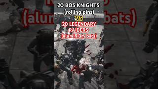 fallout4 10 BOS KNIGHTS rolling pins VS 10 LEGENDARY RAIDERS aluminium bats ArenabattleTournaments [upl. by Ahsenauq]