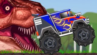 Monster Truck  Monster Truck In Jurassic Land  Dinosaur World [upl. by Thom391]