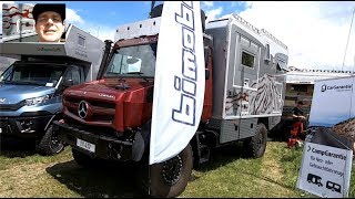 BIMOBIL EX432 EXPEDITION VEHICLE RV MERCEDES BENZ UNIMOG U4023 WALKAROUND AND INTERIOR [upl. by Anih]