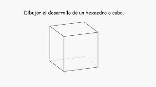 Cómo dibujar el desarrollo del hexaedro o cubo Tutorial muy fácil paso a paso [upl. by Bracci177]