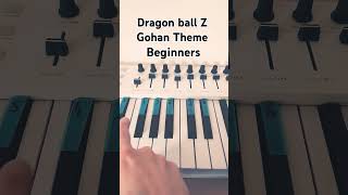 Gohan Theme  PIANO Beginners piano easy pianotutorial pianocover [upl. by Esinej]