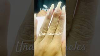 7 meses usando acrílico  Así quedaron  Uñas largas naturales nails [upl. by Hairu589]