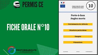 Fiche orale n°10  Porteàfaux et angles morts  Permis CE [upl. by Arrio]