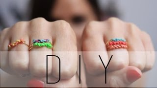 DIY  Bague en macramé  Macramé Rings Friendship Rings English subs [upl. by Lleznov]