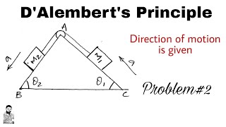 3 DAlemberts Principle  Problem2  Complete Concept [upl. by Nnaacissej36]