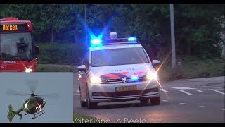 Traumateam politie en ambulances voor noodgeval in woning in Monnickendam [upl. by Princess]