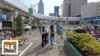 New Taipei Banqiao District and Train Station Slight Rain Taiwan 4K [upl. by Attevad]