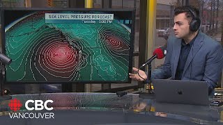 First signs of bomb cyclone impact as winds pick up along Vancouver Island coast [upl. by Torrin271]