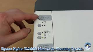 Epson Stylus DX4050 How to do Printhead Cleaning Cycles and Improve Print Quality [upl. by Gisella]