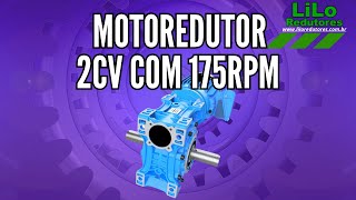 Motoredutor WCG01 com Motor de 2cv e 175rpm Weg Cestari Trifásico 110 NDJ [upl. by Tolliver]