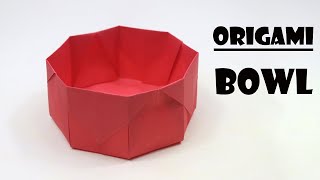 How to Make a Paper Bowl  Origami Bowl instructions [upl. by Ashjian667]