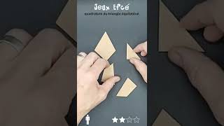 Quadrature triangle équilatéral minimaliste puzzle mathématique en bois par jeux Efcé [upl. by Liban]