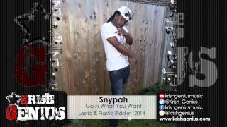 Snypah  Go Fi What You Want Lastic amp Plastic Riddim December 2014 [upl. by Raquel317]