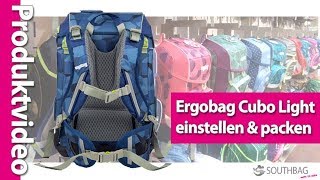 Ergobag Cubo Light Schulranzen  richtig einstellen und bepacken [upl. by Llerrehc112]