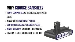 Upgrade Your Dyson with Banshee Premium Replacement Battery for DC30 DC31 DC34 DC35 [upl. by Aleihs]