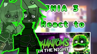 FNIA 3 React to FNAF song Phantoms in the night  Im back in ready [upl. by Ativoj287]