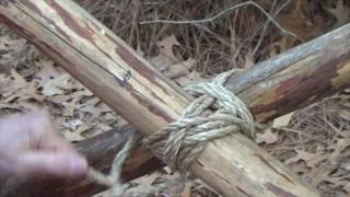 How to Tie a Filipino Diagonal Lashing [upl. by Rogers]