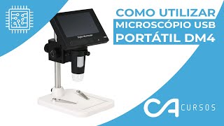 Como utilizar Microscópio USB Portátil DM4 [upl. by Attolrac]