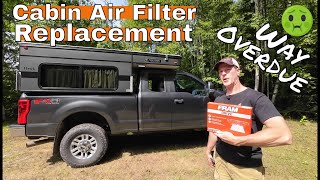 F250 Cabin Air Filter Replacement After 45000 Miles How Bad Can It Be f250 [upl. by Alyakam]