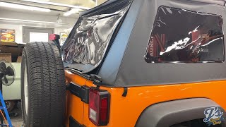 Jeep Wrangler JK Bestop NX Glide Soft Top Installation [upl. by Ulysses]