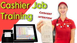 Cashier job training  cashier training  cashier job interview question and answer [upl. by Siryt]