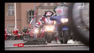 🏍️ 26te quotBerlin Christmas Biketourquot 🎅 16122023 🎁 Santa Claus on Road eV 🥶 RBB TV Beitrag [upl. by Sarene912]