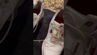 Cleaning your golf shoes cgolfcdriven asmr [upl. by Nottage956]