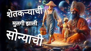 शेतकऱ्याची मुलगी झाली सोन्याची  मराठी बोधकथा  मराठी कथा [upl. by Paschasia84]